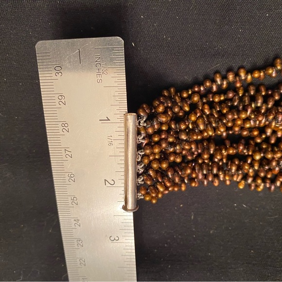 12 Stand Chocolate Seed Pearl Bracelet - Picture 5 of 5